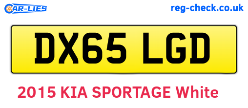 DX65LGD are the vehicle registration plates.