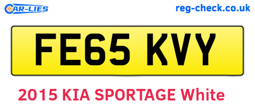 FE65KVY are the vehicle registration plates.
