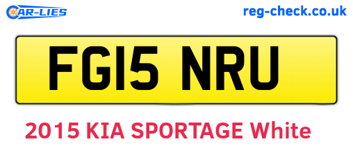 FG15NRU are the vehicle registration plates.