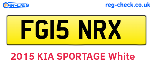 FG15NRX are the vehicle registration plates.