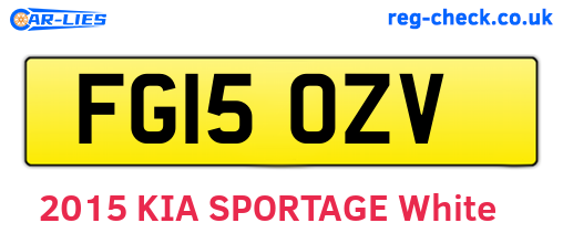 FG15OZV are the vehicle registration plates.