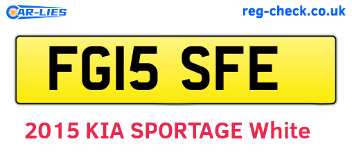 FG15SFE are the vehicle registration plates.