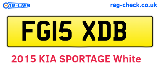 FG15XDB are the vehicle registration plates.