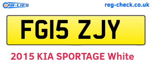 FG15ZJY are the vehicle registration plates.