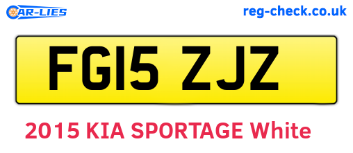 FG15ZJZ are the vehicle registration plates.