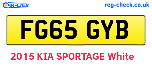 FG65GYB are the vehicle registration plates.