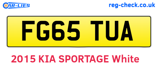 FG65TUA are the vehicle registration plates.