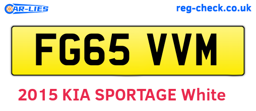 FG65VVM are the vehicle registration plates.
