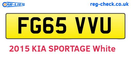 FG65VVU are the vehicle registration plates.