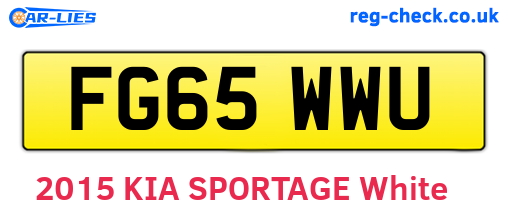 FG65WWU are the vehicle registration plates.
