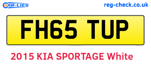 FH65TUP are the vehicle registration plates.