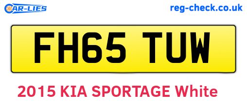 FH65TUW are the vehicle registration plates.