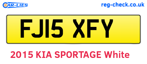 FJ15XFY are the vehicle registration plates.