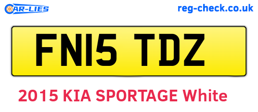 FN15TDZ are the vehicle registration plates.