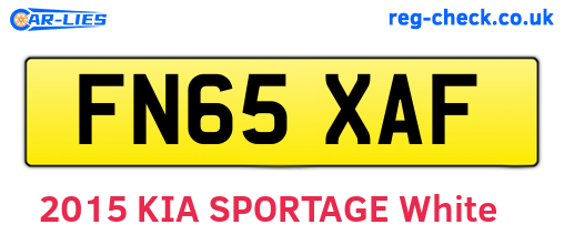 FN65XAF are the vehicle registration plates.
