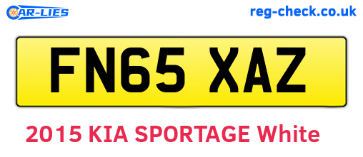 FN65XAZ are the vehicle registration plates.
