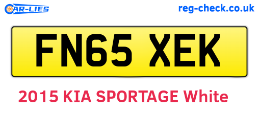 FN65XEK are the vehicle registration plates.