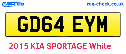 GD64EYM are the vehicle registration plates.