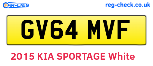 GV64MVF are the vehicle registration plates.