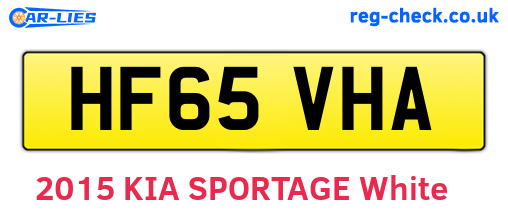 HF65VHA are the vehicle registration plates.