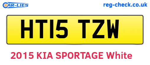 HT15TZW are the vehicle registration plates.