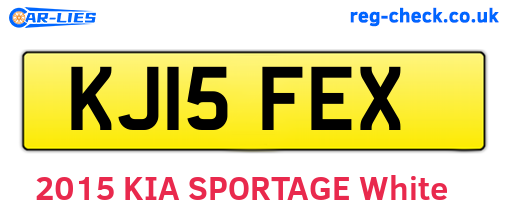 KJ15FEX are the vehicle registration plates.