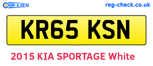 KR65KSN are the vehicle registration plates.