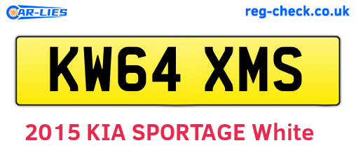 KW64XMS are the vehicle registration plates.