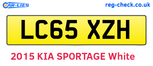 LC65XZH are the vehicle registration plates.