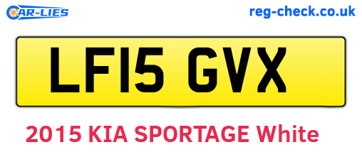 LF15GVX are the vehicle registration plates.