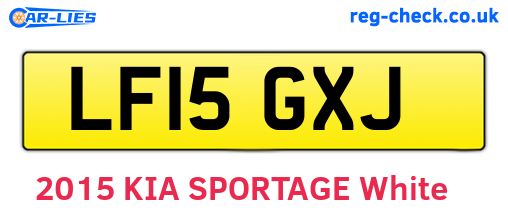 LF15GXJ are the vehicle registration plates.
