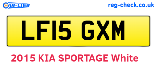 LF15GXM are the vehicle registration plates.