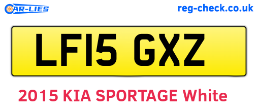LF15GXZ are the vehicle registration plates.