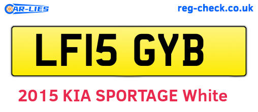 LF15GYB are the vehicle registration plates.
