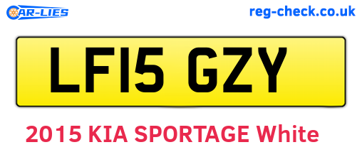 LF15GZY are the vehicle registration plates.