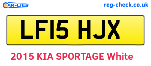 LF15HJX are the vehicle registration plates.