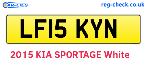 LF15KYN are the vehicle registration plates.