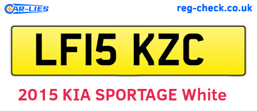 LF15KZC are the vehicle registration plates.