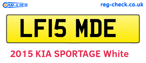 LF15MDE are the vehicle registration plates.