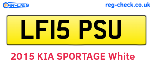 LF15PSU are the vehicle registration plates.