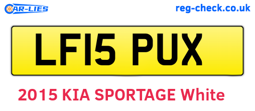 LF15PUX are the vehicle registration plates.