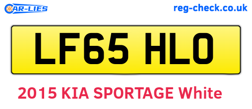 LF65HLO are the vehicle registration plates.