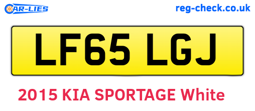 LF65LGJ are the vehicle registration plates.