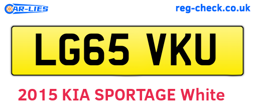 LG65VKU are the vehicle registration plates.