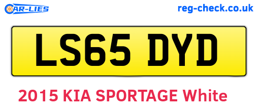 LS65DYD are the vehicle registration plates.