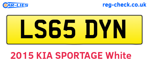 LS65DYN are the vehicle registration plates.