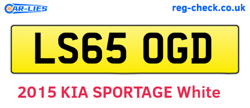 LS65OGD are the vehicle registration plates.