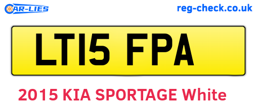 LT15FPA are the vehicle registration plates.