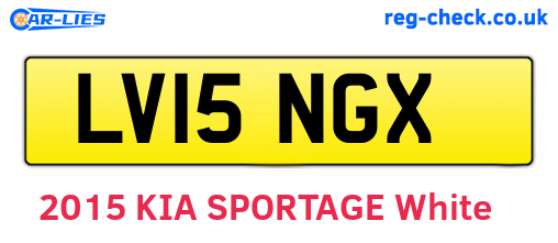 LV15NGX are the vehicle registration plates.