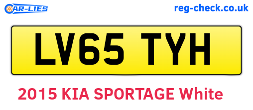 LV65TYH are the vehicle registration plates.
